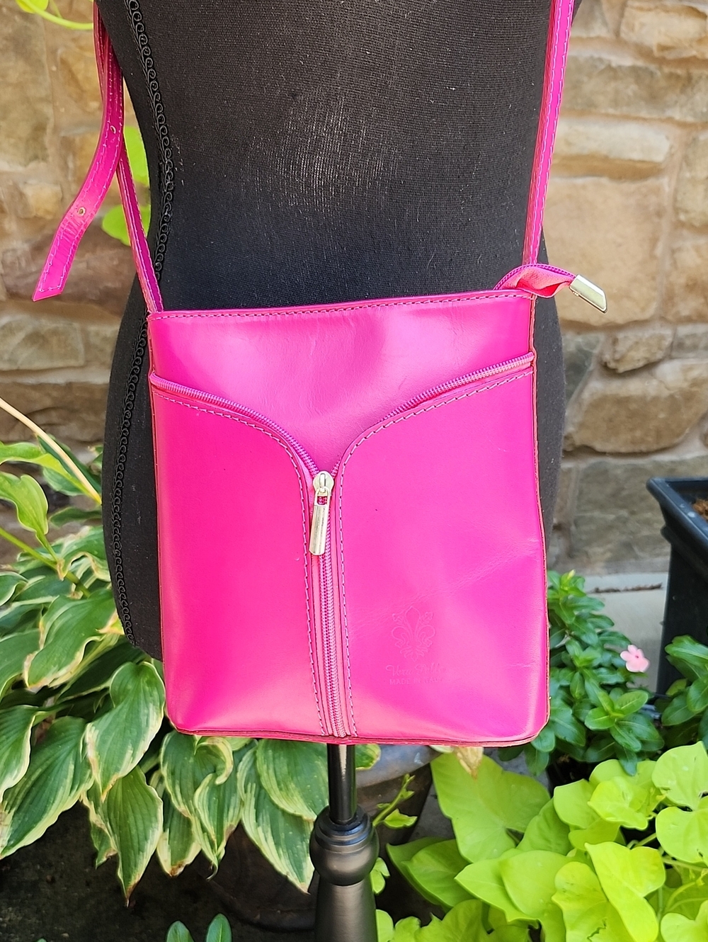 VERA PELLE ITALIAN LEATHER CROSSBODY BAG
